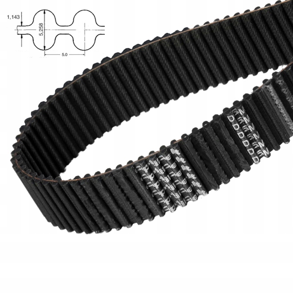 Obojstranný ozubený remeň HTD D5M 890 šírka 15 OPTIBELT 178 zubov